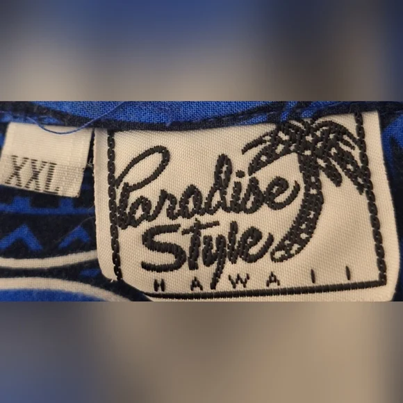 PARADISE STYLE Tropical Blue Floral Shirt - Picture 3 of 4